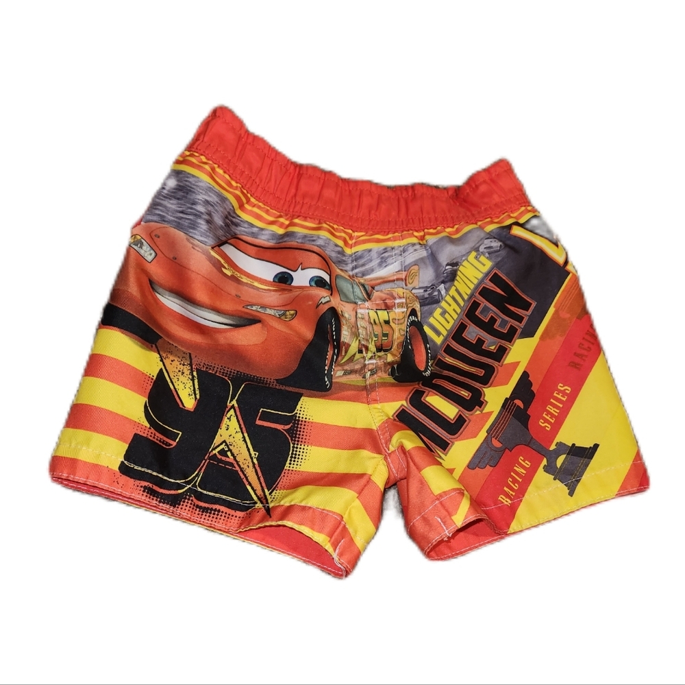 💓3/$15 Lightning McQueen 12 Months Boy's Swim Trunks